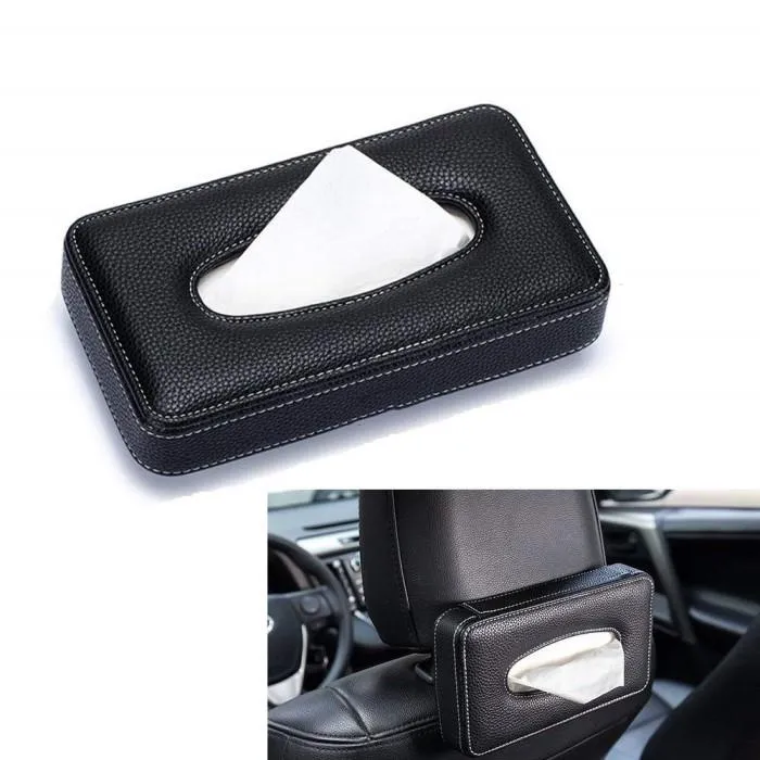 Black Car Use PU Leather Tissue Holder Black Car Use PU Leather Tissue Holder