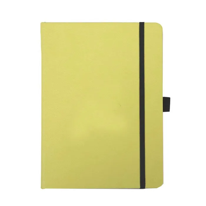 Embossed Leather Notebook With Elastic Strap