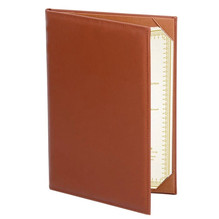 Common Hardcover PU Leather Certificate Holder-1
