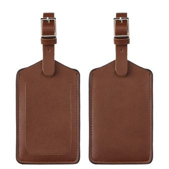 Emboss Travel Tag d'equipatge de cuir PU