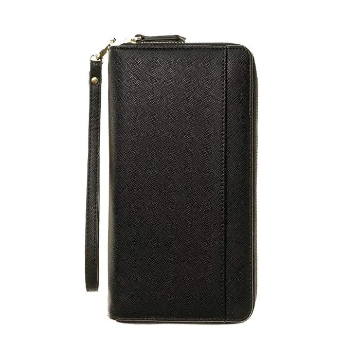 Wholesale Leather Zipper Passport Wallet