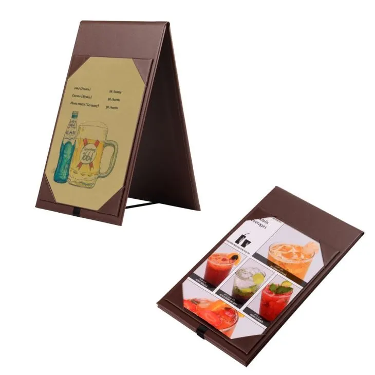 Brown Leather A5 Menu