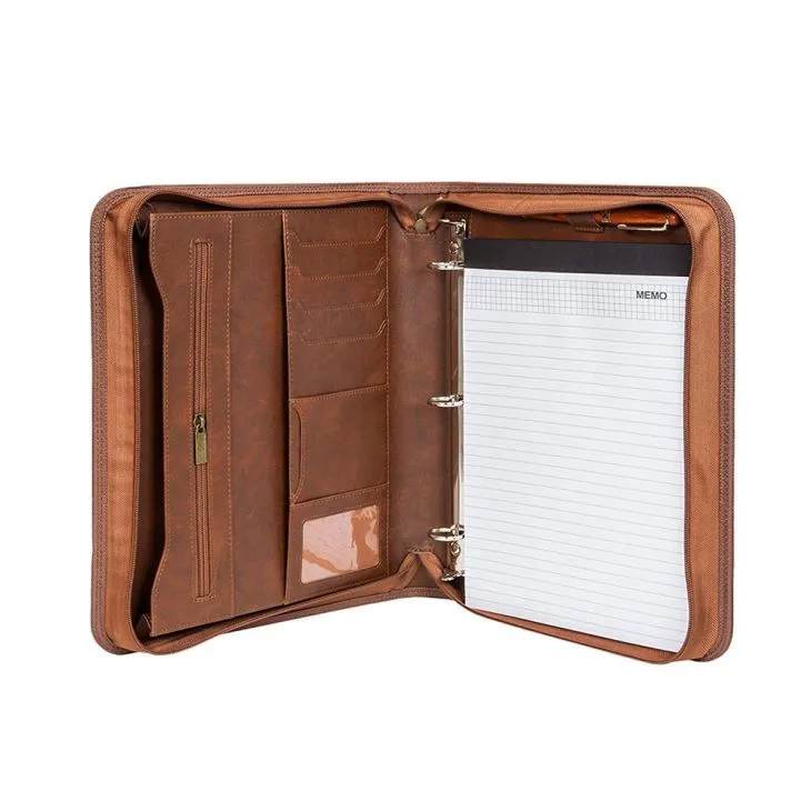 3 Ring Padfolio With Zipper