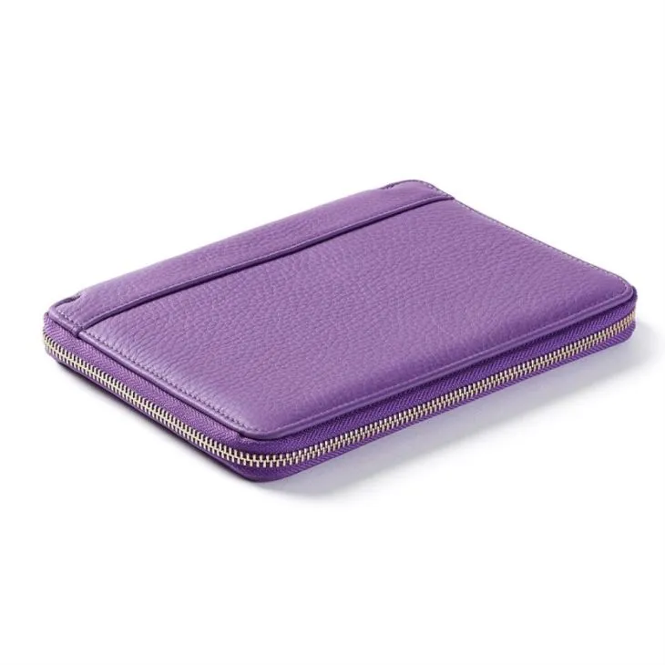 Purple Leather Portfolio A5