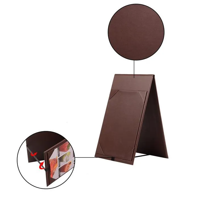 Restaurant Leather Table Stand Menu Holder