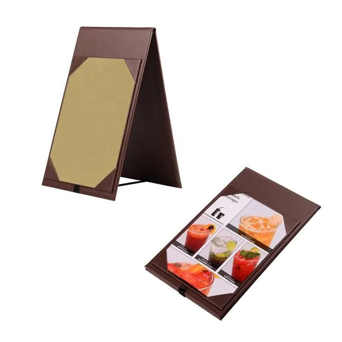 Restaurant Leather Table Stand Menu Holder