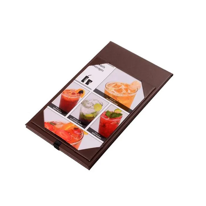 Restaurant Leather Table Stand Menu Holder