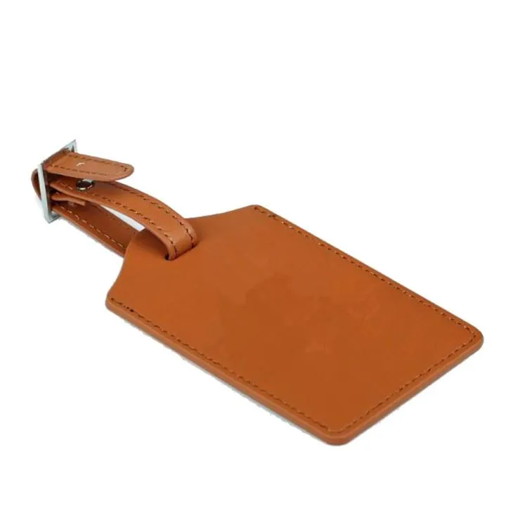 brown  Leather Luggage Tag