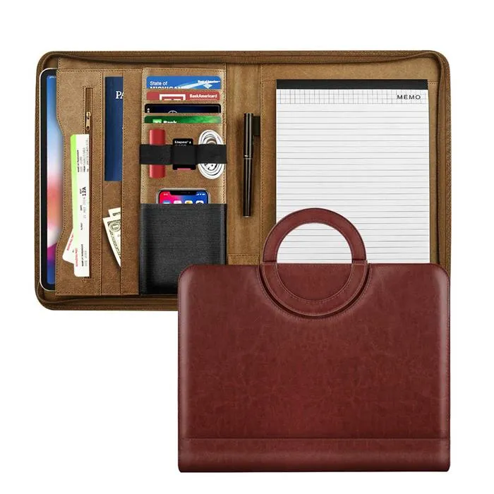 Leather Men Portfolio With Handle