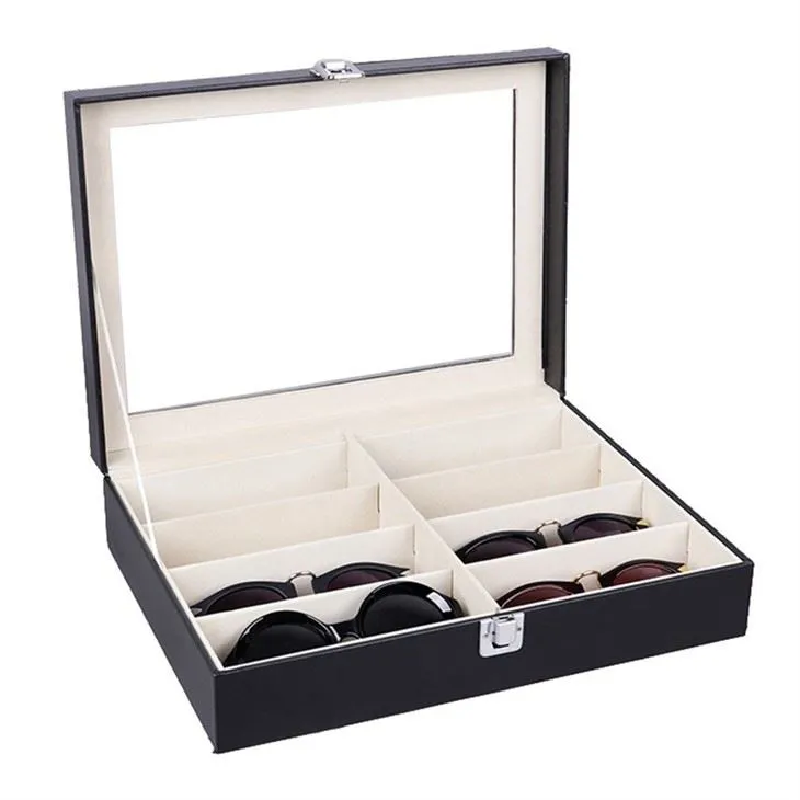 leather eyglasses display case