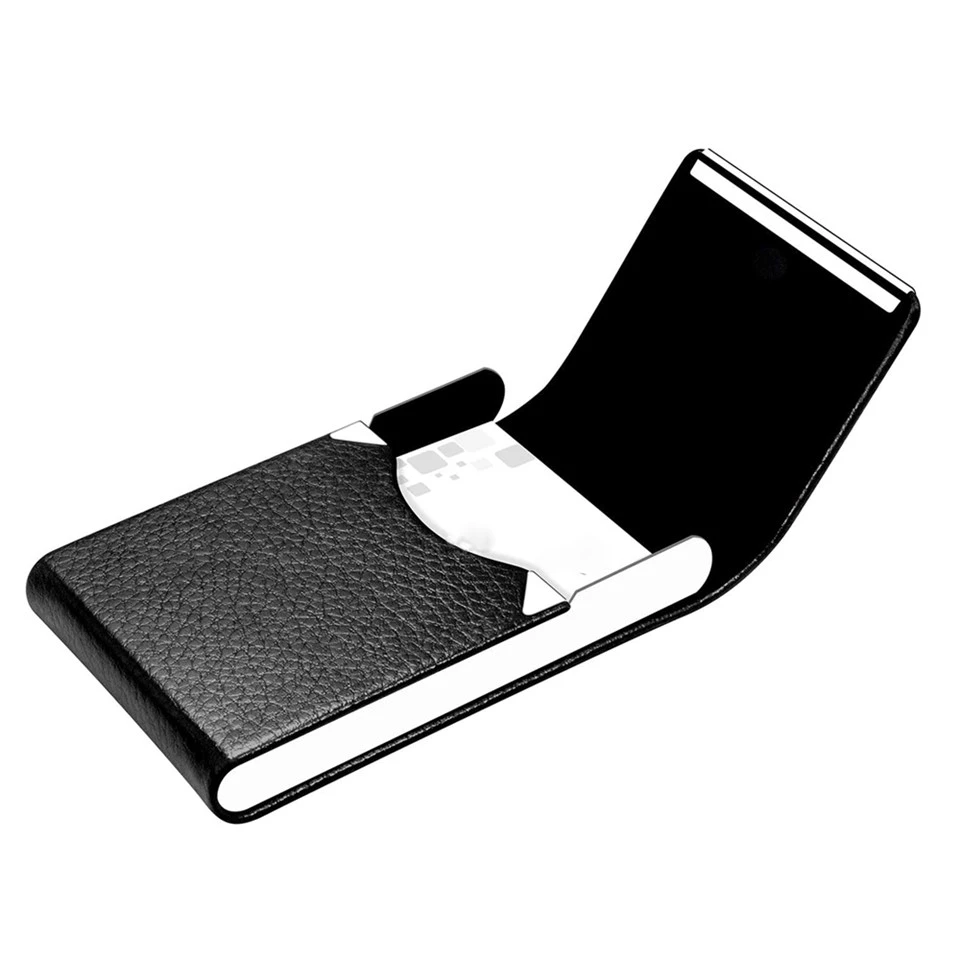 Black Card Holder with Magnet Closure Black Card Holder with Magnet Closure